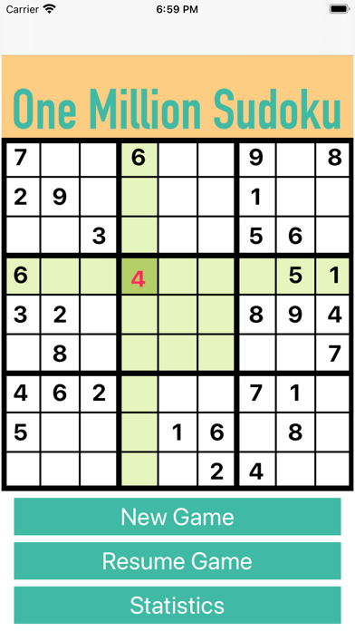 One Million Sudoku Screenshot