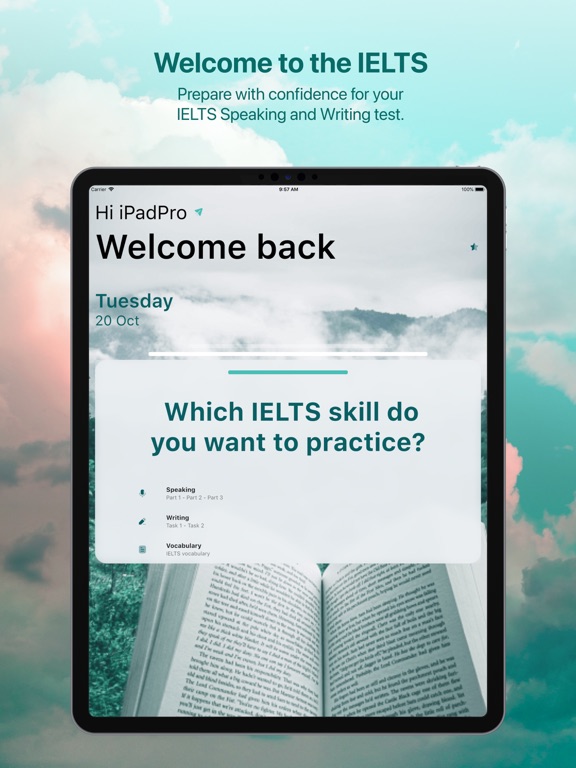 IELTS practice test 2020 iPad screenshot 1 - Education app