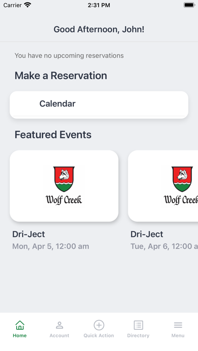 Wolf Creek Members Only Screenshot