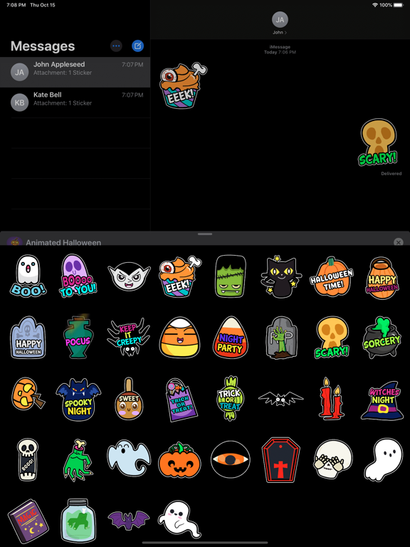 Screenshot #6 pour Animated Halloween Stickers ⋆