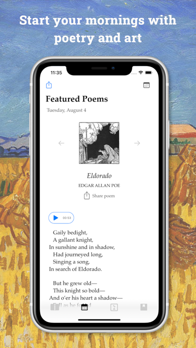 Poesie: The Daily Poetry App Screenshot