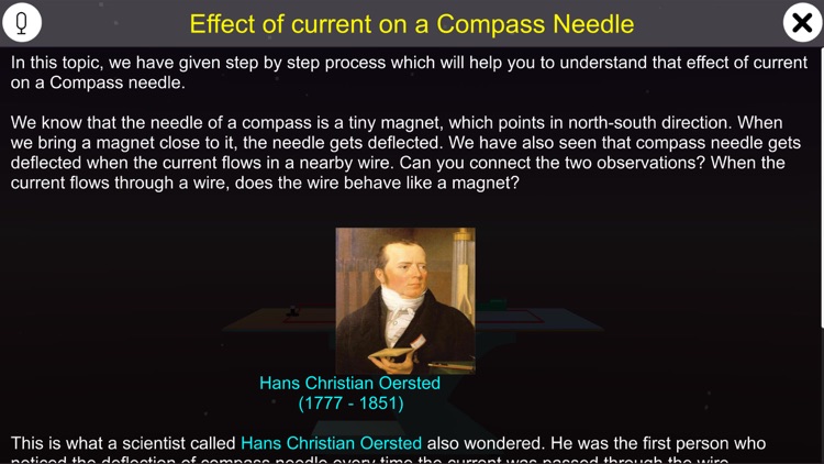 Effect of current on a compass