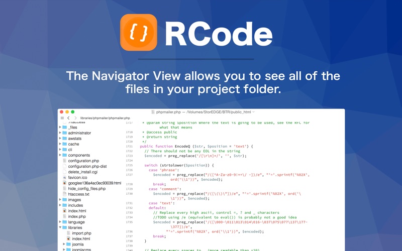 rcode - universal code editor iphone screenshot 2
