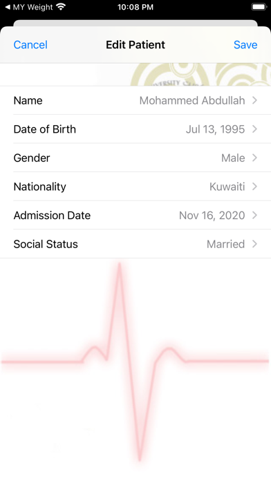 Hx Medical History Taking Screenshot