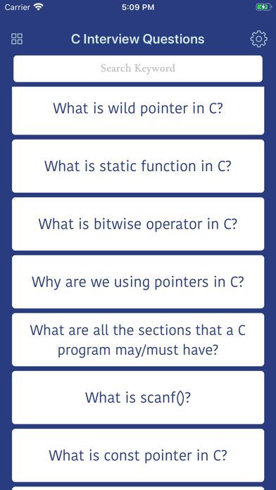 Screenshot #1 pour C Interview Questions
