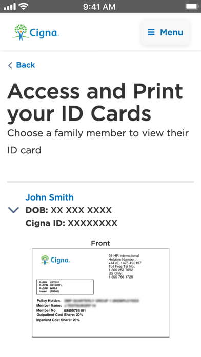 Cigna Envoy® Screenshot