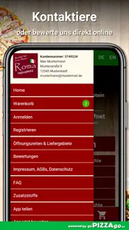 roma pizza unterhausen iphone screenshot 3