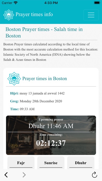 Prayer Times Worldwide Screenshot