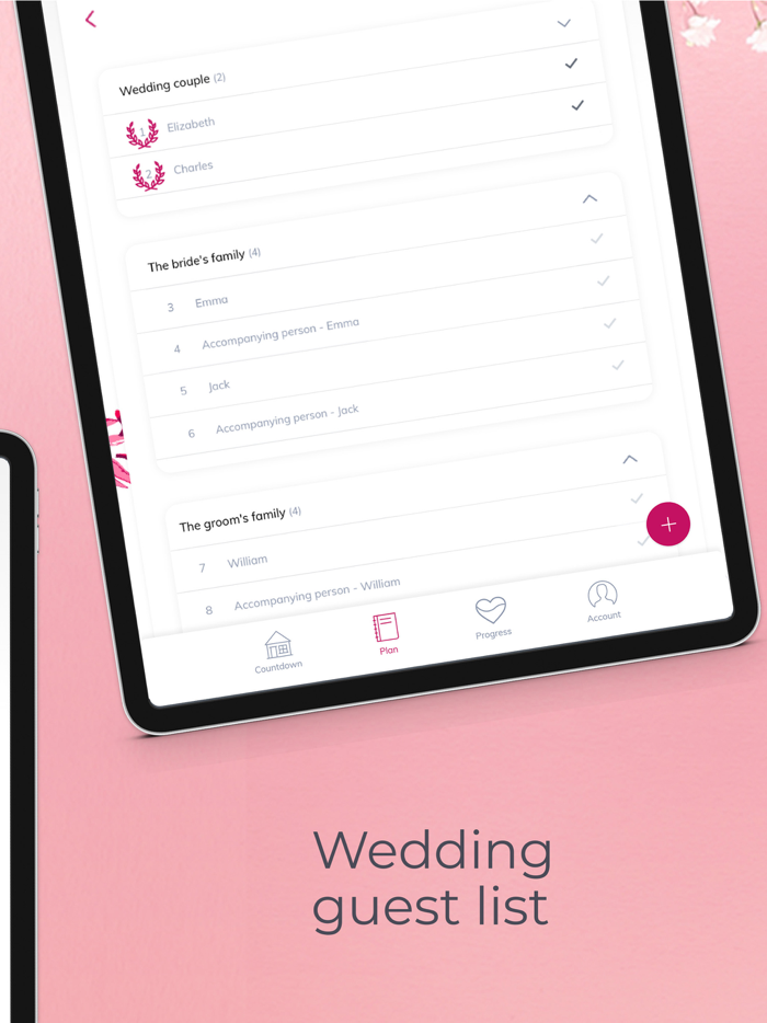 App Wedding planner countdown