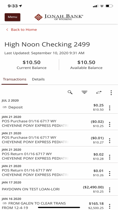 Jonah Bank of Wyoming Screenshot