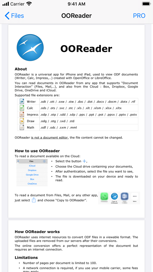 #1. OOReader (iOS) By: BML Solutions Inc.