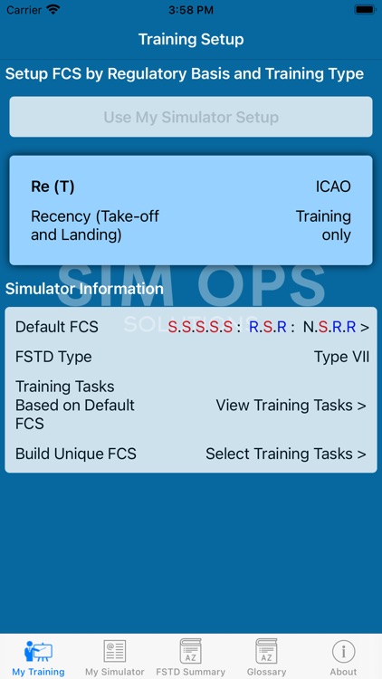 Sim Ops ICAO 9625 Calculator