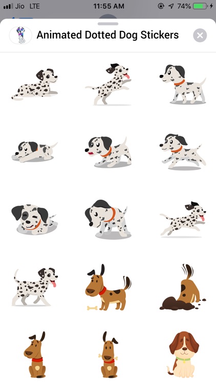 Animated Dotted Dog Stickers screenshot-3