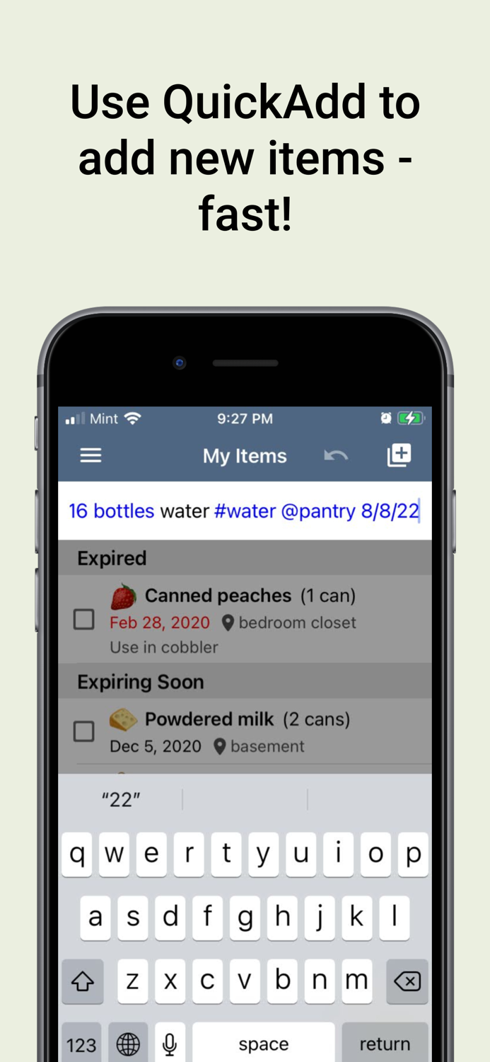 StockUp - food storage tracker