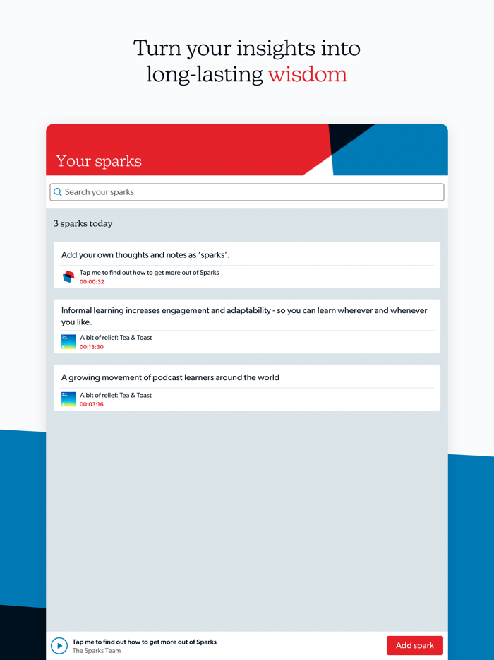 Sparks - Learn from podcasts