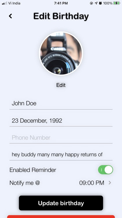 Birthdays Reminders screenshot-4