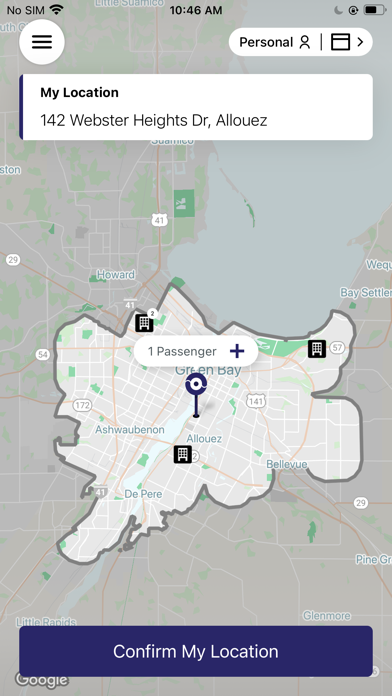 GBM Paratransit Screenshot