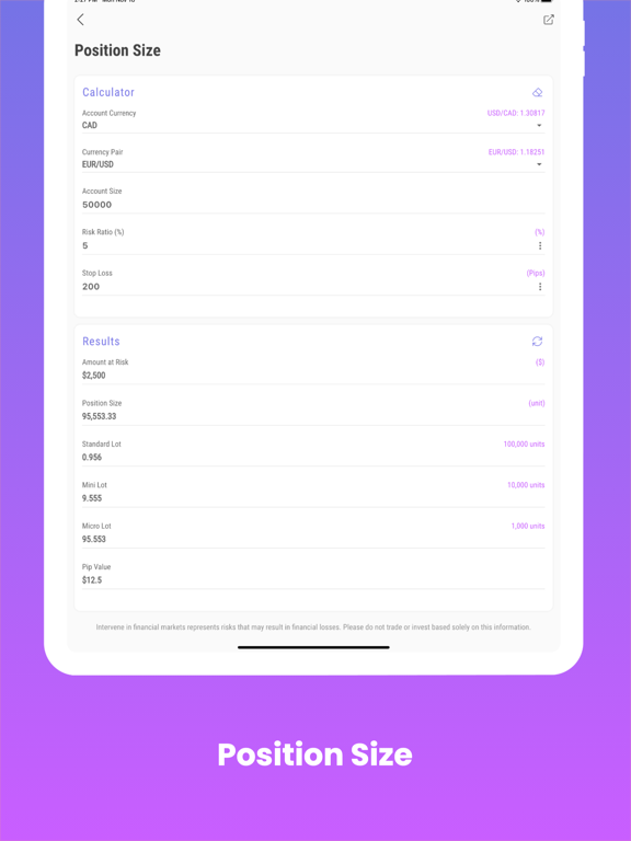 FX Calculators iPad screenshot 5 - Finance app
