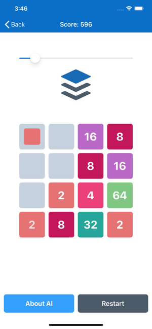 ‎2048 - Screenshot ng AI Solver