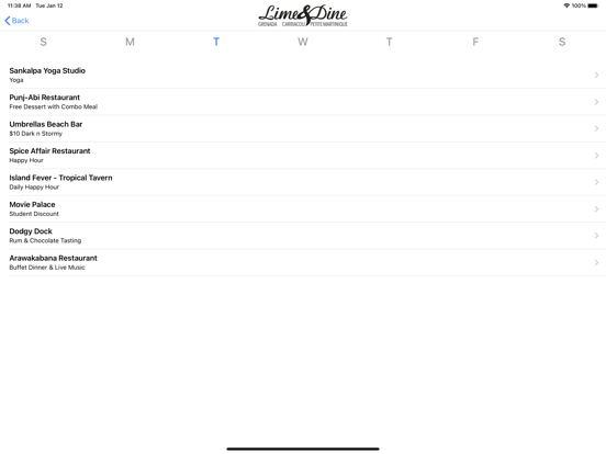 Grenada Lime & Dine iPad screenshot 2 - Travel app
