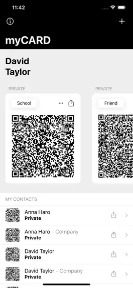 Game screenshot myCARD - sharing via QR apk