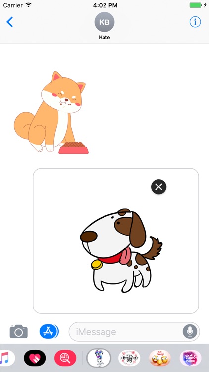 Animated Dotted Dog Stickers