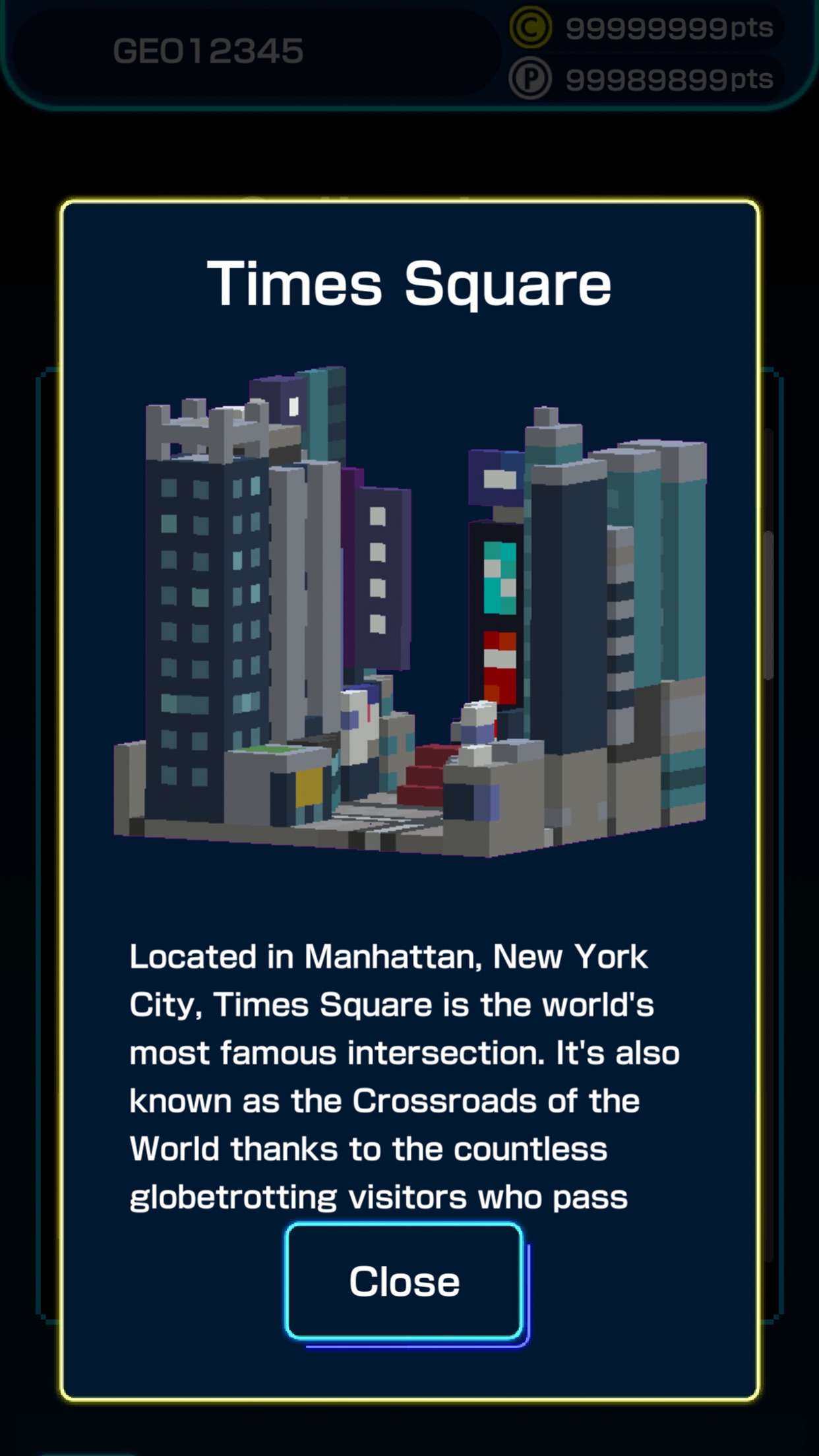 Screenshot do app PAC-MAN GEO