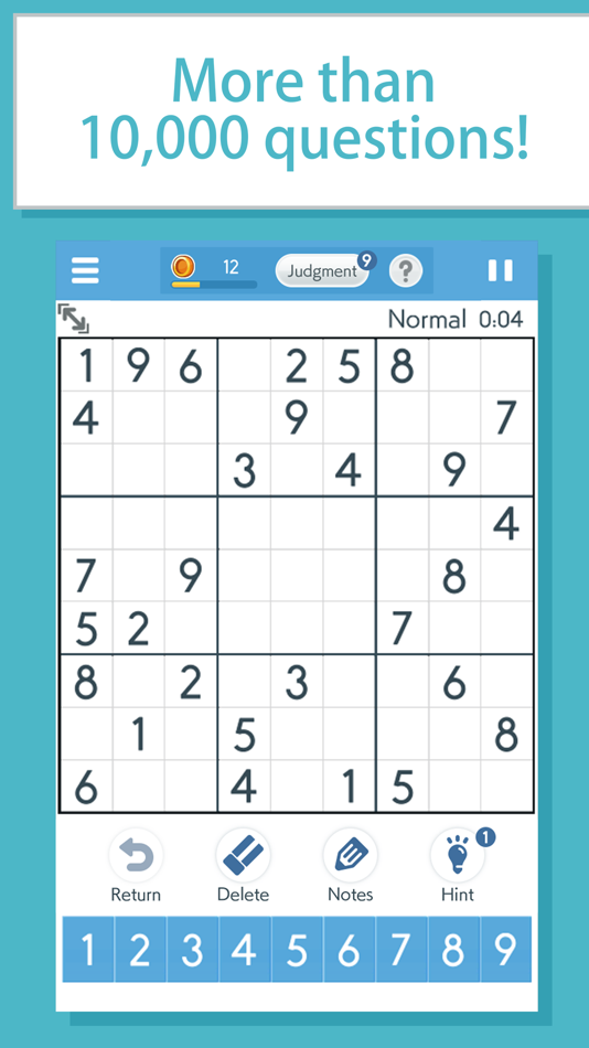 #1. Sudoku -Popular Games- (iOS) By: Cross Field Inc.