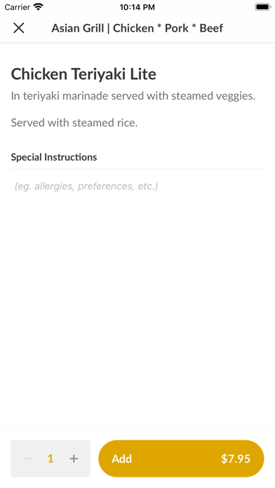 Joel's Asian Grill Screenshot