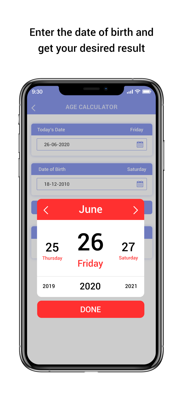 Age Calculator  Get Your Age