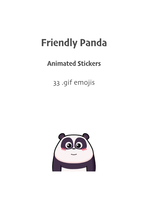 Screenshot #4 pour Friendly Panda Animated Emoji