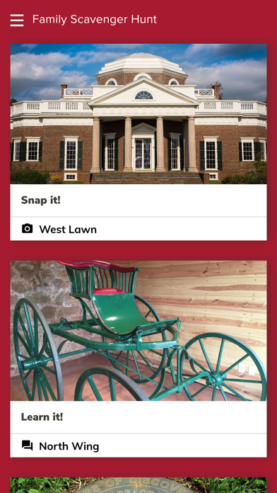Monticello Scavenger Hunt Screenshot