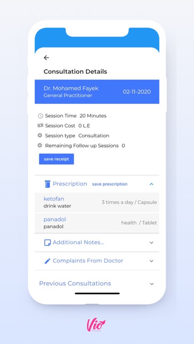 VIO Clinic Screenshot