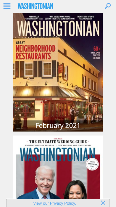 Washingtonian Magazine Screenshot