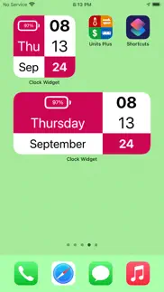 clock widget - funky colors iphone screenshot 1
