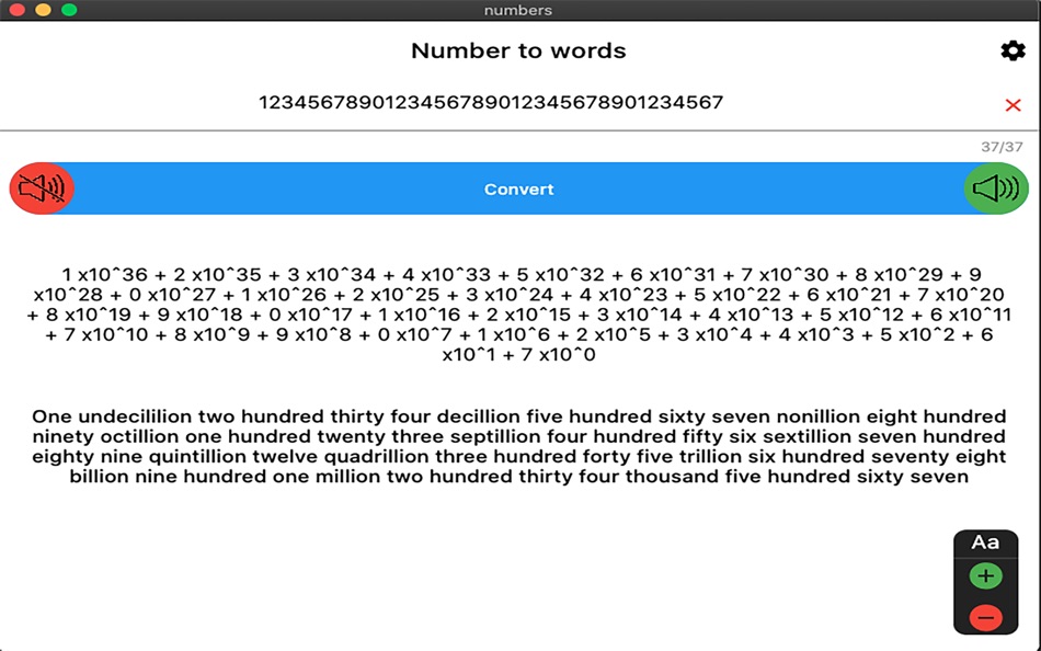 #2. Numbers to words (macOS) 由: Ngov chiheang