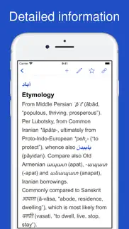 persian etymology dictionary iPhone Captures Décran 2