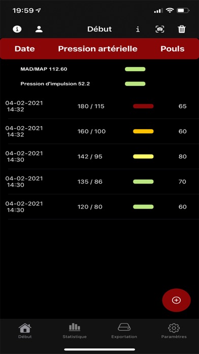 Screenshot #1 pour Pression artérielle Journal