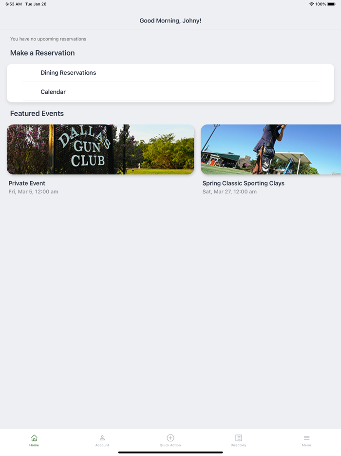 Dallas Gun Club Member App