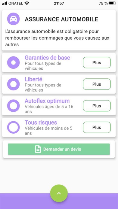 Générale des assurances Screenshot
