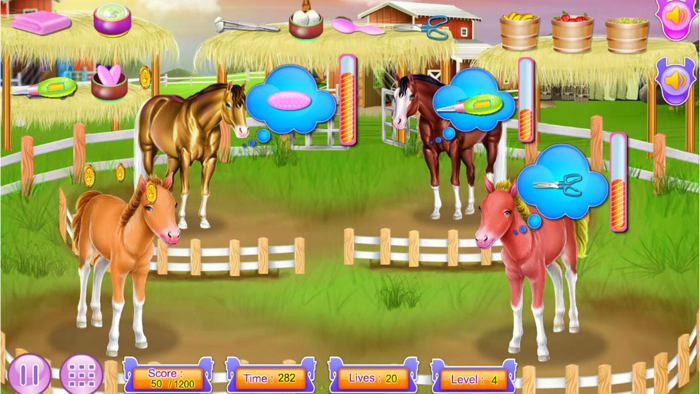 Horse and pony caring game