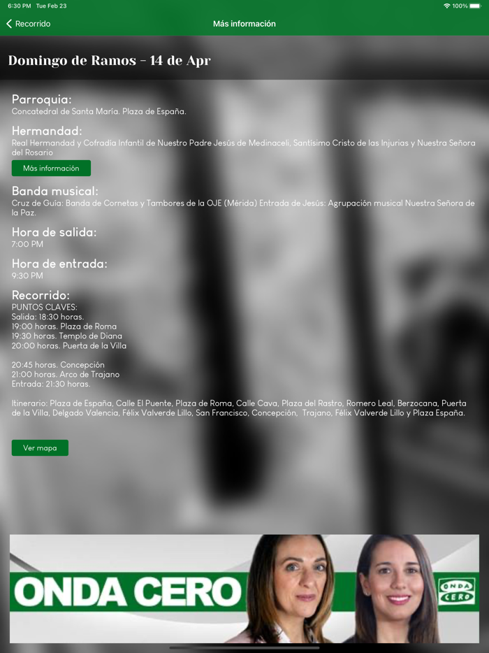 Onda Cero- Semana Santa Mérida