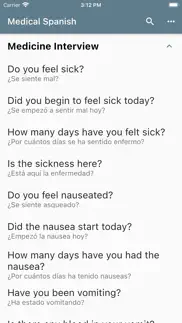 spanish medical phrases iphone screenshot 2