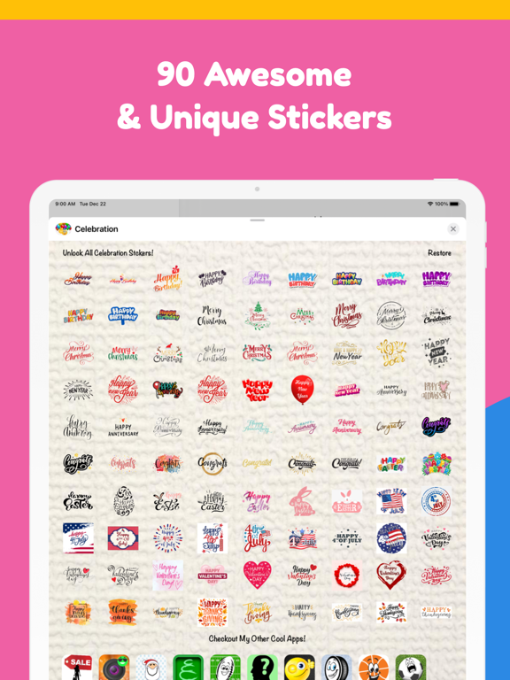 Screenshot #5 pour Celebration Stickers