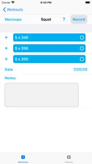 workouts-weights-aerobic iphone screenshot 2