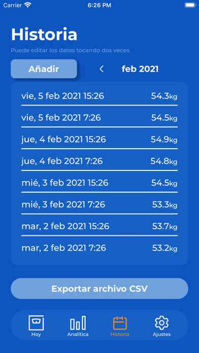 Diario de peso