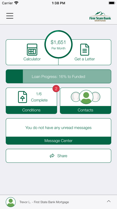 First State Bank Mortgage Screenshot