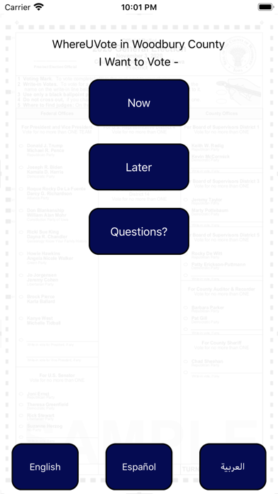 WhereUVote IA - Woodbury Screenshot