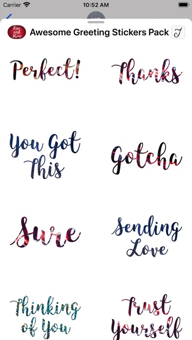 Awesome Greetings Sticker Pack Screenshot