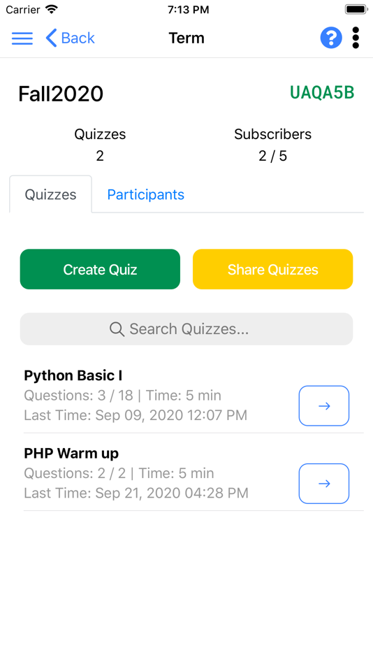 #3. Quiz at Class (iOS) De: ATKLASS CORP.